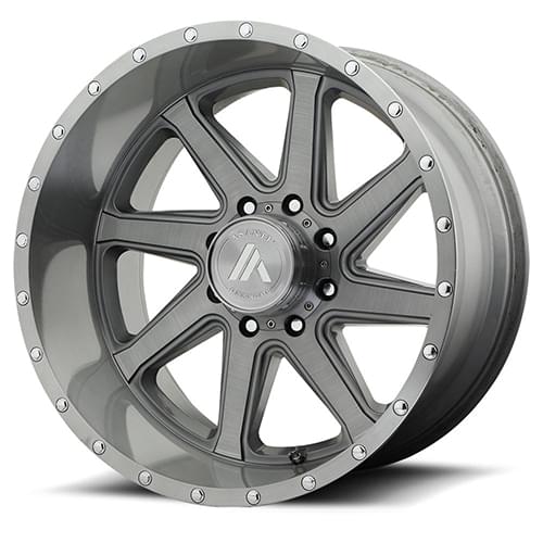 Wheel Pros AB814 20X10 5X5.0 TITANIUM-BRUSH (L) -12 AB814-201050TB12NL