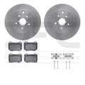 R1 18-24 Subaru WRX STI Rear Drilled & Slotted Black Brake Rotor Set w/Ceramic Pads and Hardware