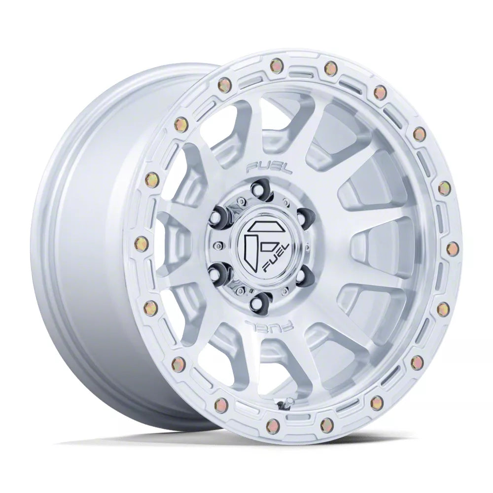 FUEL WHEELS FORTRESS 17X8.5 6X120 66.9 25 G-SLV-MCH CAST ALUMINUM GLOSS SILVER W MACHINED FACE FC884SD17857725