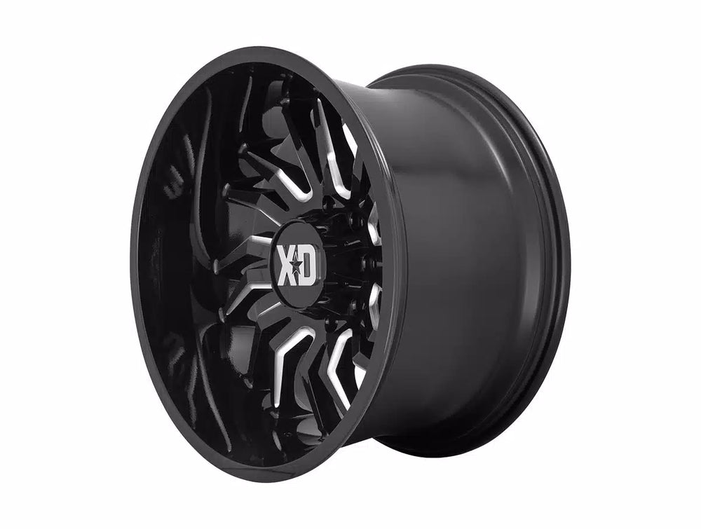 TENSION 20x10 5x127.00 GLOSS BLACK MILLED (18 mm)