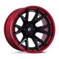 FUEL WHEELS CATALYST 17X9 6X5.5 106 1 M-BLK RD FUSION FORGED MATTE BLACK W CANDY RED LIP FC402MQ17906801