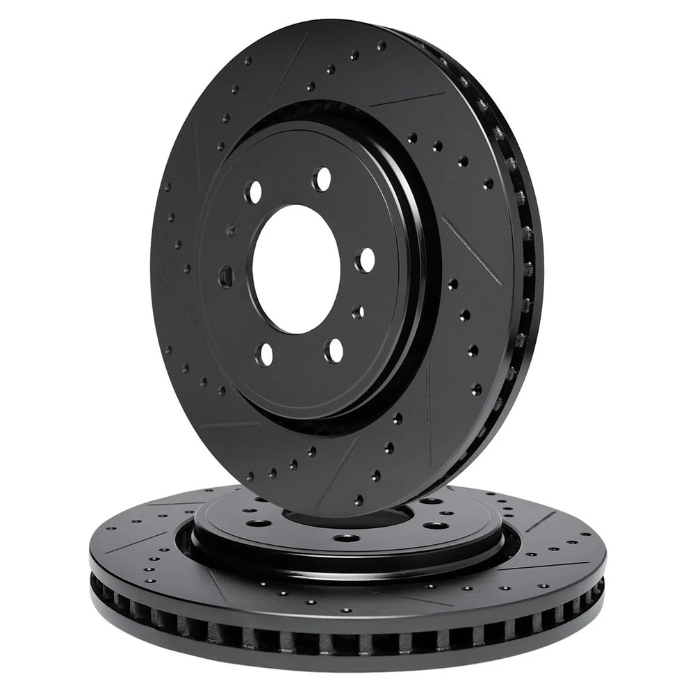 R1 Concepts Brake Rotor- D/S - Black Fits Ford Expedition