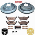 R1 Concepts Brake Rotors - Slotted - Black w/ Semi-Met Pads Hdw Fits Ford F-150
