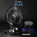 R1 Concepts Brake Rotors - Slotted - Black w/ Semi-Met Pads Hdw Fits Honda Pilot