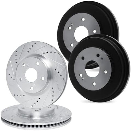 R1 Concepts Brake Rotor Drum- D/S - Silver Fits Volkswagen Jetta