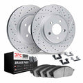DFC 10-20 Buick Allure Rear Drilled & Slotted Geoperformance Rotors 5000 Advanced Pads w/Hardware