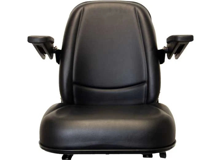 PREMIUM SEAT HIGH BACK ARMRESTS SLIDE RAIL VINYL BLACK