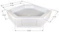 SHOWER PAN NSB3232PW ASSEMBLY