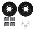 R1 E- Line Series Brake Rotor - D/S - Black w/ Ceramic Pads Hdw Fits Mercedes-Benz 280SE