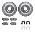 R1 E- Line Series Brake Rotor - D/S - Silver w/ Ceramic Pads Hdw Fits Kia Borrego