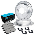 R1 E- Line Series Brake Rotor - D/S - Silver w/ Ceramic Pads Hdw Fits Kia Borrego