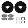 R1 E- Line Series Brake Rotor - D/S - Black w/ Ceramic Pads Hdw