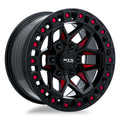 ZION 20X9 6X139.7 ET0 CB106.1 GLOSS BLACK MILLED RED