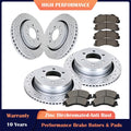 R1 Concepts Brake Rotor- Blank with Optimum Oe Pads Hdw Fits Land Rover