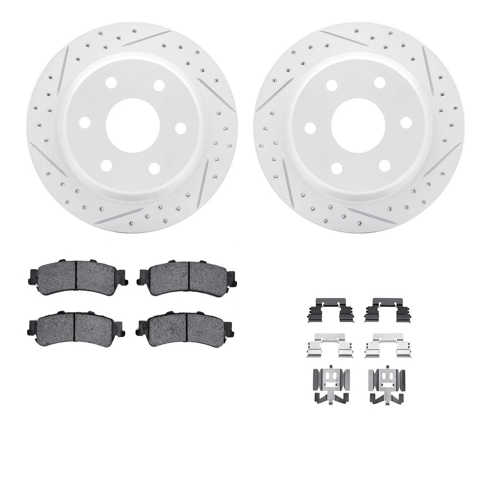 DFC 99-07 Chevrolet Avalanche 1500 Rear Drill/Slot Geoperf Rotors 5000 Advanced Pads w/Hardware