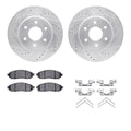R1 E- Line Series Brake Rotor - D/S - Silver w/ Ceramic Pads Hdw Fits Nissan Frontier