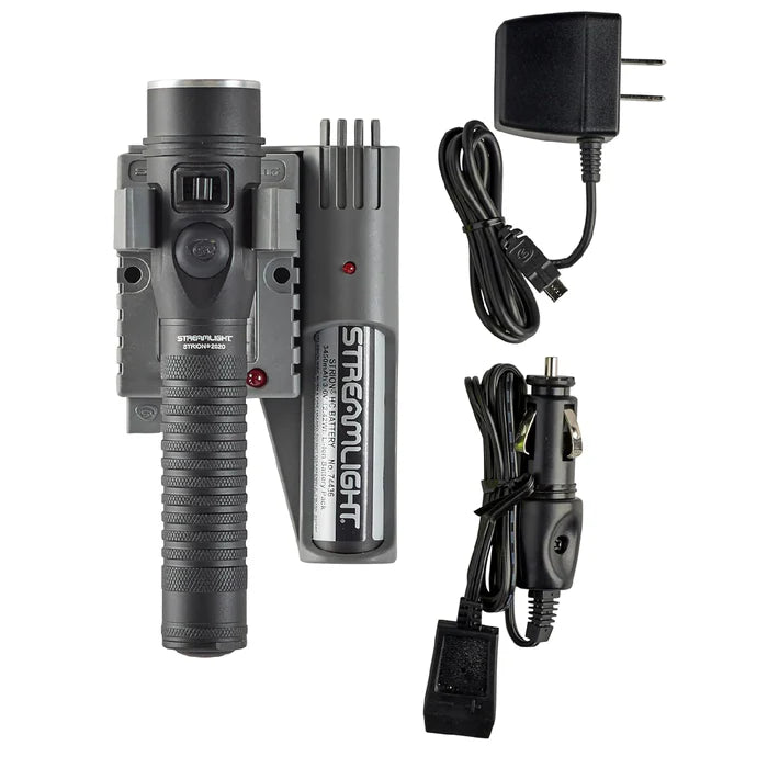 STRION 2020 RECHARGEABLE LED FLASHLIGHT 120V/100V AC/12V DC PIGGYBACK BLACK