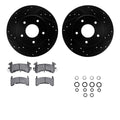 R1 E- Line Series Brake Rotor - D/S - Black w/ Ceramic Pads Hdw Fits Pontiac Firebird