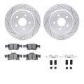 DFC 11-22 Dodge Durango Rear Drilled & Slotted Geoperformance Rotors 5000 Advanced Pads w/Hardware