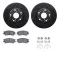 R1 E- Line Series Brake Rotor - D/S - Black w/ Ceramic Pads Hdw Fits Lexus LS400