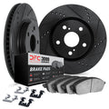 R1 Concepts Black Slotted Rotors with 5000 Oep Brake Pads Hdw Fits Mazda B2200