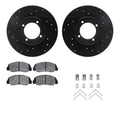 R1 Concepts Black Slotted Rotors with 5000 Oep Brake Pads Hdw Fits Mazda B2200