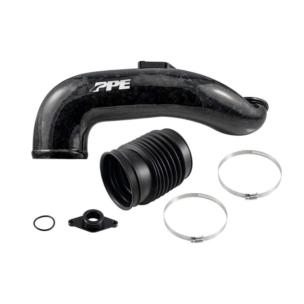 PPE Turbo Inlet Upgrade Kit - GM 6.6L Duramax LML 2011-2016 - Carbon Fiber Weave 115005060
