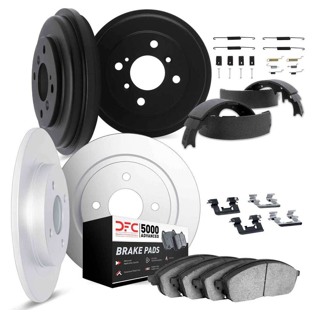 DFC 77-83 BMW 320i Front & Rear Rotors with 5000 Advanced Brake Pads w/Drums/Shoes/Hardware