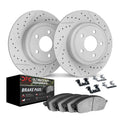DFC 93-98 Jeep Grand Cherokee Rear Drill/Slot Geoperf Rotors Ultimate Duty Perf Pads w/Hardware