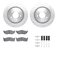 R1 E- Line Series Brake Rotor - D/S - Silver w/ Ceramic Pads Hdw Fits Chrysler 300M