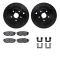 R1 E- Line Series Brake Rotor - D/S - Black w/ Ceramic Pads Hdw Fits Subaru B9