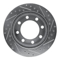 R1 89-93 Dodge D350 Front Drilled & Slotted Silver Brake Rotor Set w/Optimum OE Pads and Hardware