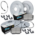 R1 Concepts Brake Rotors - Carbon Coated w/ Euro Ceramic Pads Snsr Hdw