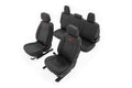 Rough Country Leather Seat Covers FR Bucket RR 60 40 Chevy GMC Sierra 1500 (19-26) Silverado 1500 (19-26) 91071L