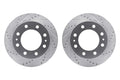 R1 01-25 Chevrolet Avalanche 2500 Front Drilled & Slotted Silver Brake Rotor Set