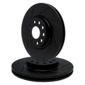 R1 Concepts Brake Rotor- Slotted - Black Fits Jeep Commander