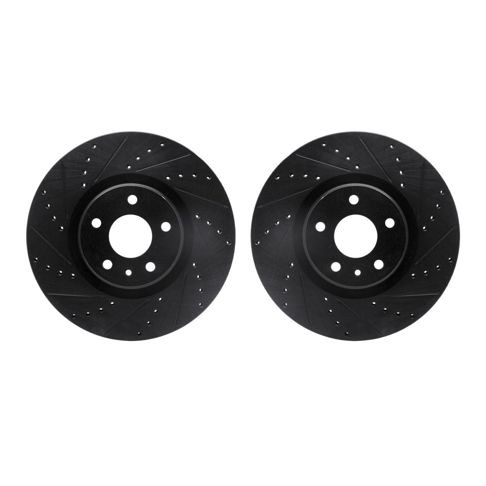 R1 Concepts Brake Rotor- D/S - Black Fits Lincoln MKZ