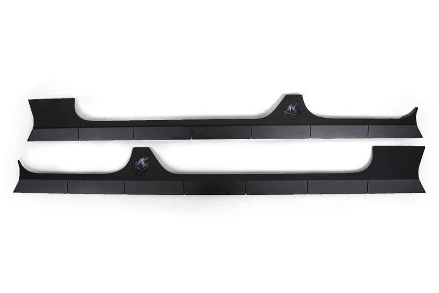 Crawltek 2018-2025 Jeep Wrangler JL 4 Door Aluminum Rocker Body Cladding - Black - JL40411