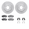 DFC 13-19 Nissan Sentra Front Drilled & Slotted Geoperformance Rotors 5000 Advanced Pads w/Hardware