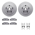 R1 Concepts Carbon Series Brake Rotors - Perf Off-Road/Tow Pads - Hdw Fits Ford F-150