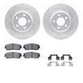 R1 05-23 Chrysler 300 Front Drill/Slot Carbon Coated Rotor Set w/Optimum Pads
