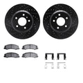 R1 E- Line Series Brake Rotor - D/S - Black w/ Ceramic Pads Hdw Fits Buick Lucerne