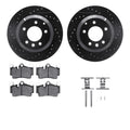 R1 E- Line Series Brake Rotor - D/S - Black w/ Ceramic Pads Hdw