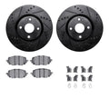 R1 E- Line Series Brake Rotor - D/S - Black w/ Ceramic Pads Hdw Fits Fiat 124