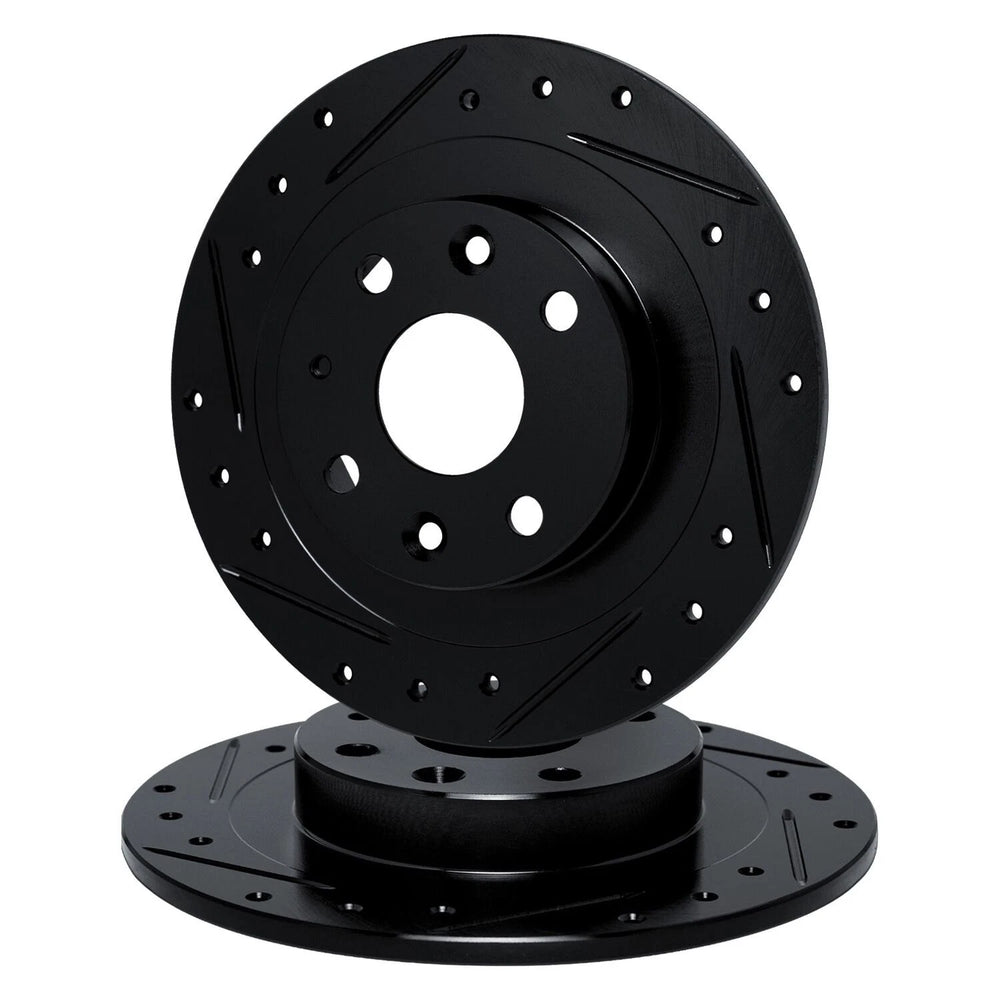 R1 Concepts Brake Rotor- Blank with Optimum Oe Pads Hdw Fits Audi A3