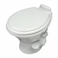 LOW PROFILE RV TOILET 14IN HEIGHT WHTE/SC WOOD SEAT