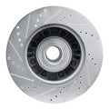 R1 Concepts Brake Rotor Drilled and Slotted Silver Fits Ford E-150