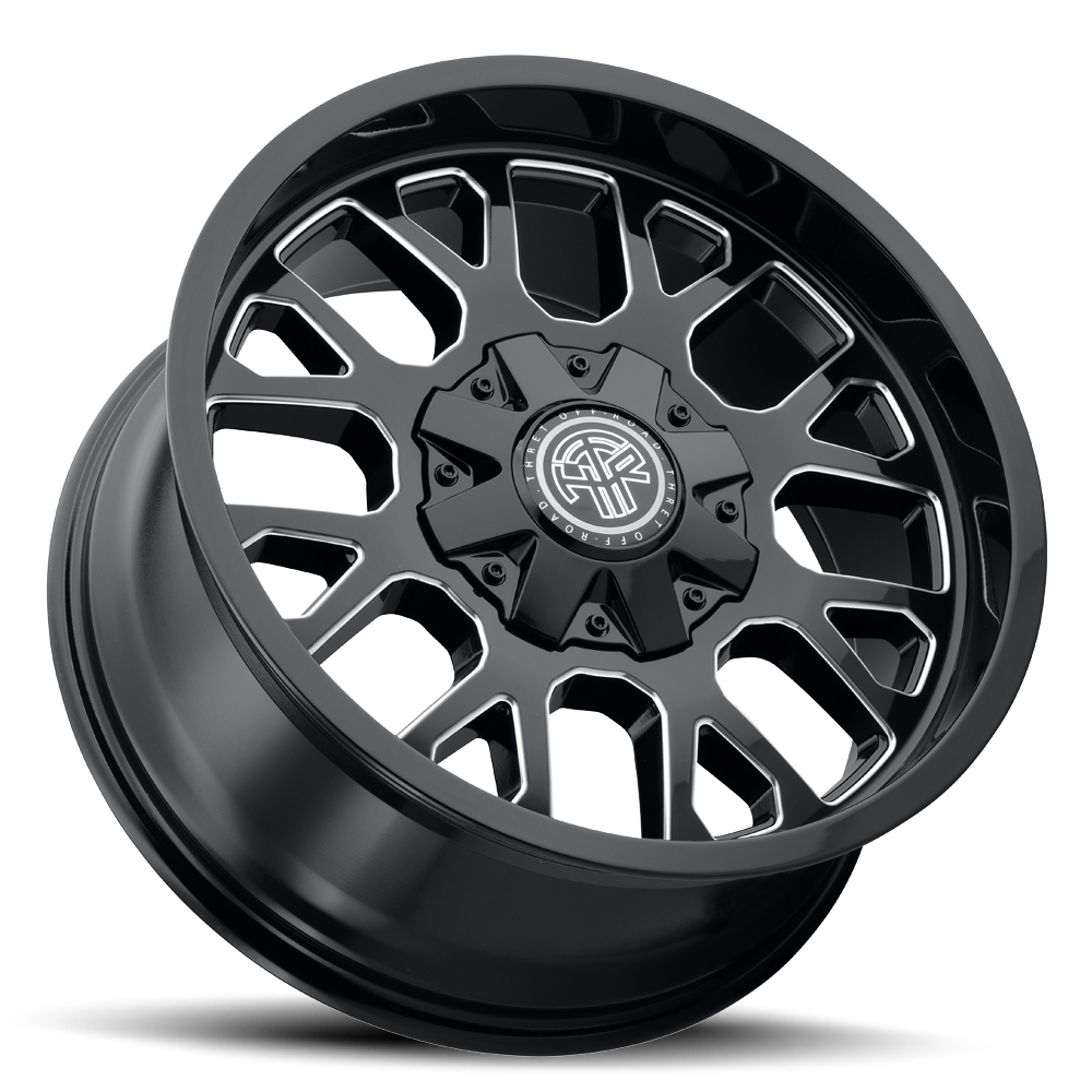ATTITUDE 802 20X9.0 GLOSS BLACK/MILLED 8X165.1/8X170 18MM OS 125.2 CB