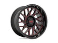 MO805 20X10 8X170 18MM GLOSS BLACK MILLED W/ RED TINT