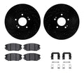 R1 E- Line Series Brake Rotor - D/S - Black w/ Ceramic Pads Hdw Fits Hyundai Sonata